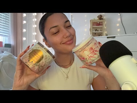 ASMR bath and body works shopping haul 🌼 fast tapping and scratching 