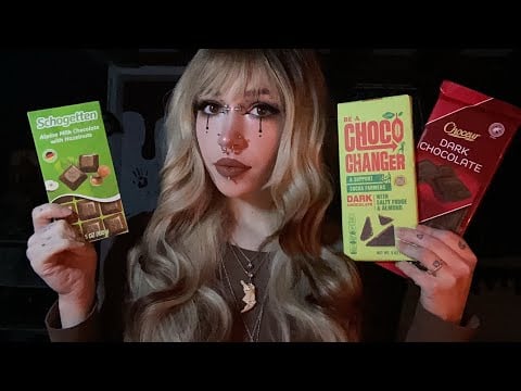 Chocolate Bar Tapping & Scratching ASMR | Eating Sounds, Whispering