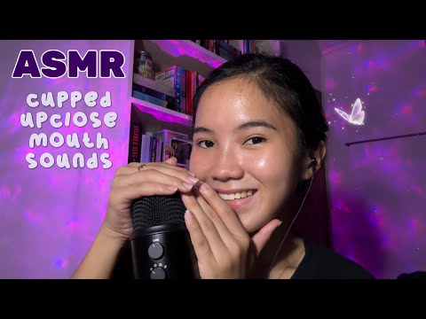 ASMR | CUPPED UPCLOSE MOUTH SOUNDS 👄 | Inaudible Whispering and Trigger Words