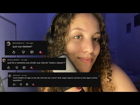 ASMR sussurros respondendo perguntas de vocês 🍃