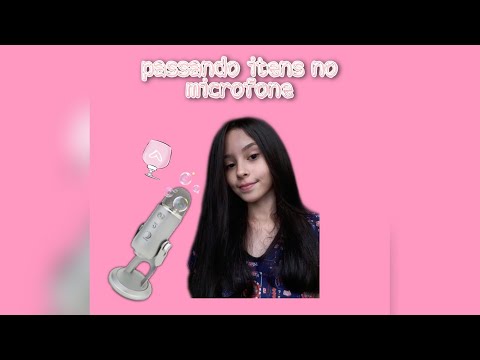 ASMR Micropone brushing passando espuma,pincéis e alguns sons de boca no microfone