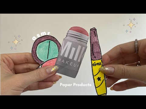 ASMR FAZENDO SUA MAQUIAGEM COM PRODUTOS DE PAPEL | SONS EM CAMADA