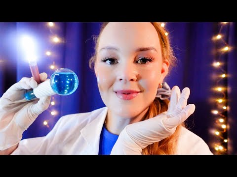 ASMR Face & Scalp Massage with Cranial Nerve Tests - Whispered