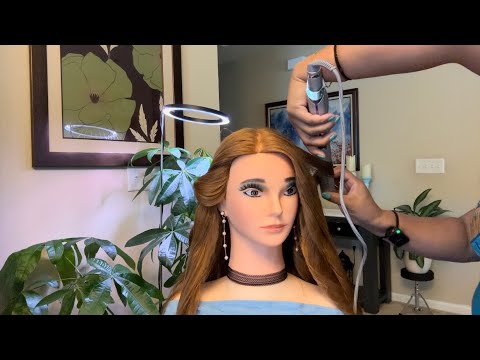 ASMR Relaxing Makeup and Hairstyles - Hair Fixing - Finishing Touches W/ Whisper