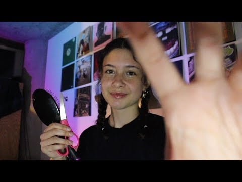 ASMR Face + Scalp Exam and Energy Plucking (hand sounds, personal attention, etc)