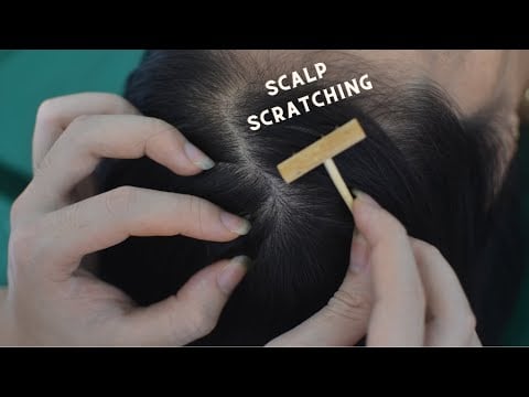 ASMR Tingling Scalp Scratching, Head Scratching Real Person, Therapy Sounds For Relieve Headache