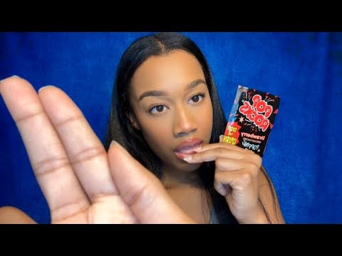 ASMR Spit Painting you with Pop Rocks in My Mouth 💦💥 Close Up Personal Attention