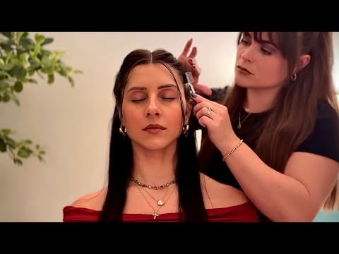 ASMR Perfectionist Fixing Every Detail 😌 Hair Play, Makeup Touch-Ups & Lint Rolling
