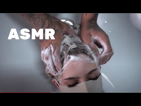 99,99% DAS PESSOAS DORMEM COM ESSE ASMR APLICADO (lavando meu cabelo)