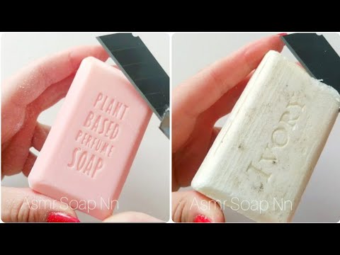 Dry Soap carving ASMR\ relaxing sounds\ No talking. Satisfying ASMR video\ Cutting soap
