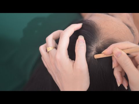 ASMR Hair Parting & Head Scratching Massage, Relaxing Sounds For Relieve Stress, Headache