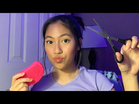 ASMR fast and aggressive haircut in 1 minute ✂️