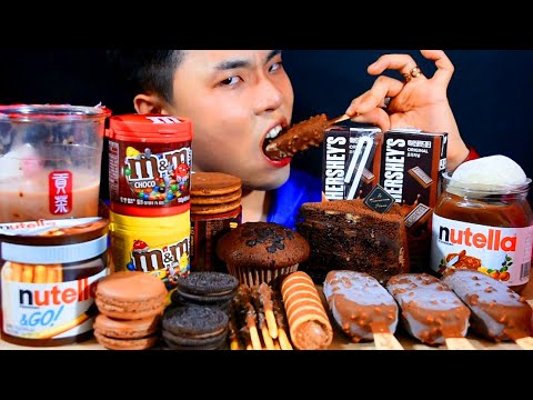 Chocolate Feast 🍫 ASMR: Magnum Ice Cream, Nutella, Mochi, Macaron, Hershey's, Baskin Robbins Mukbang