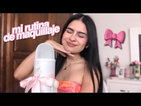asmr | mi rutina de maquillaje rosita 🎀 ft. dossier