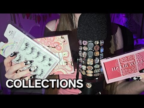 ASMR | Tapping on my make up palletes and lash collection! Whispering, nail tapping.