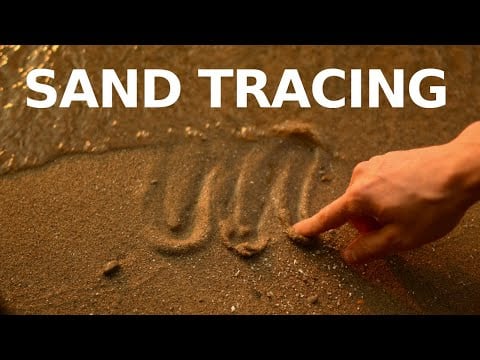ASMR Sand Tracing (Beach Sounds)