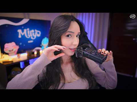 ASMR TESTE SUA SENSIBILIDADE NO TASCAM: mouth sounds, tapping, ear massage, ear cleaning, sleep | 4K