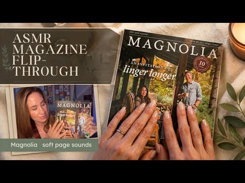 ASMR | Magazine Flip Through 📖✨ Whispered Page Flipping, Paper Sounds, crinkles, & sticky fingers