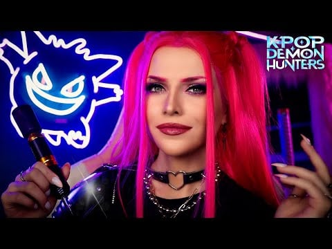KPop Demon Hunters ASMR 🌙 | Bossy Mira Gives You A Tattoo Backstage - Hanging with Huntrix 🎤