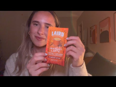 ASMR Fall/Pumpkin Inspired Grocery Haul 🧡🎃✨ Crinkle Sounds, Tracing, Tingly Whispers, Tapping