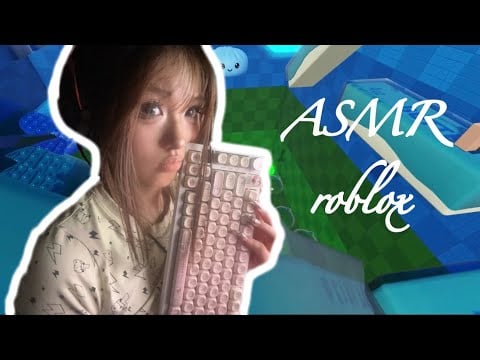 ASMR playing & rating roblox needoh tower obby | keyboard & mouse clicking sounds 