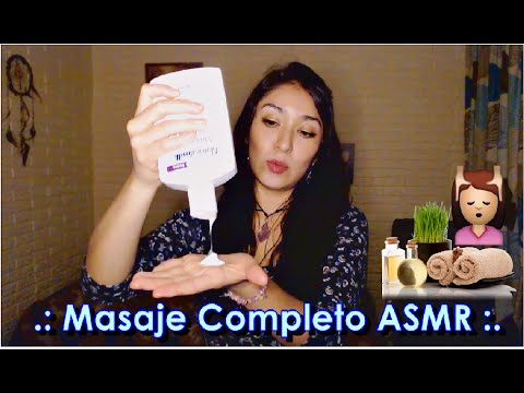 ASMR ESPAÑOL Masaje Completo / Soft Spoken  sonidos Relajantes Cepillos Crema