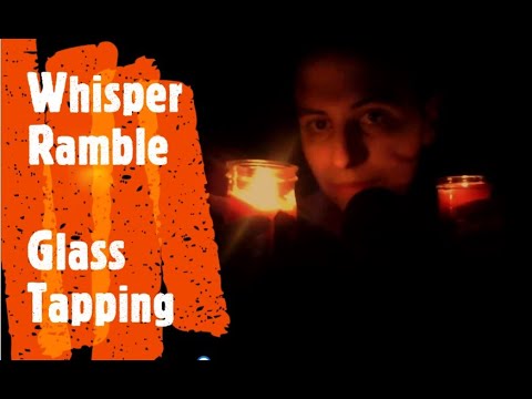 ASMR Whisper Ramble with Candles & Gentle Glass Tapping (Low Light, Calming, Soothing)