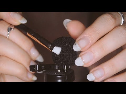 ASMR Deep mic scratching and brushing (no talking)