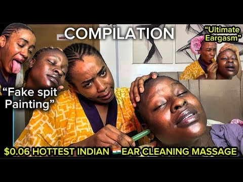 ASMR✨INDOOR STREET INDIAN🇮🇳 EAR INTENSE MASSAGE,SPITPAINT ON VICKY COMPILATION 