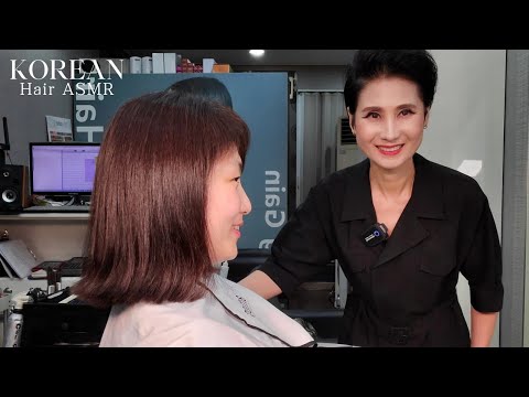 미용실 ASMR  #볼륨매직 (안말음) 열펌으로 숱많은 모발 양감줄이기#Volume Magic Reduce the volume of thick hair with heat perm​