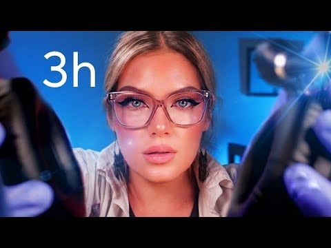 ASMR Eyes Closed Hearing Test: Binaural & Intensive Ear Care, 3 hour long