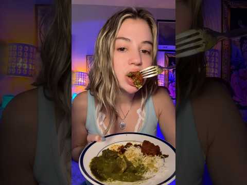 ASMR mukbang eating Indian food 😍 #asmrsounds  #asmreating #asmreatingsounds #asmrshorts #mukbang