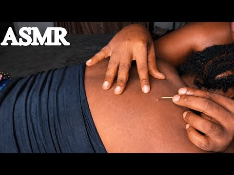 ASMR✨She Fell Asleep Before I Finished | Back Picking, Scalp Scratch & Ear Cleaning
