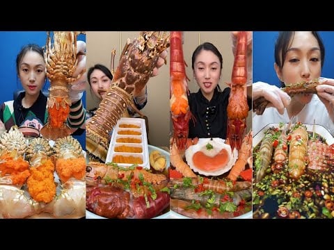 🦐🍤 Boiled Seafood Mukbang | Shrimp, Lobster & King Crab ASMR Eating Sounds
