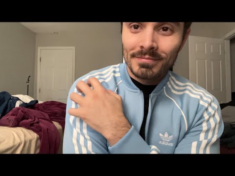 ASMR Tracksuit Collection and Try On Fabric Scratching 