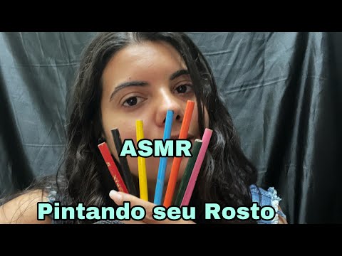 ASMR| PINTANDO seu ROSTO para você Dormir #asmr