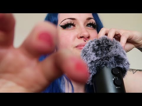 ASMR Gum Chewing, Mic Scratching & Scratching Your Face | "Scratch" Trigger Word + Visuals😴
