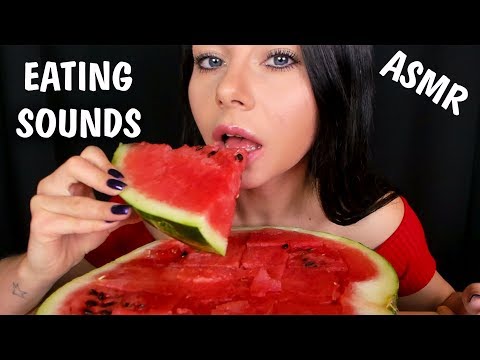 АСМР ИТИНГ АРБУЗ 🍉 Звуки еды и рта, Поедание Мукбанг ASMR Mukbang Watermelon EATING SOUNDS 🍉 먹방 수박