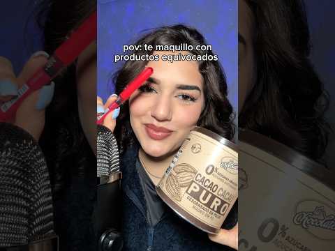 Te maquillo con productos ❌EQUIVOCADOS👎🏼 #asmr #makeup