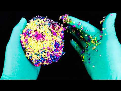 VINYL GLOVES 🙌    💥 STICKY WITH  CHRUNCHY SLIME💥    [[ASMR]]