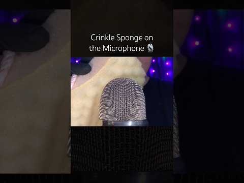 Crinkle Sponge on the Microphone! 🤍 #asmr