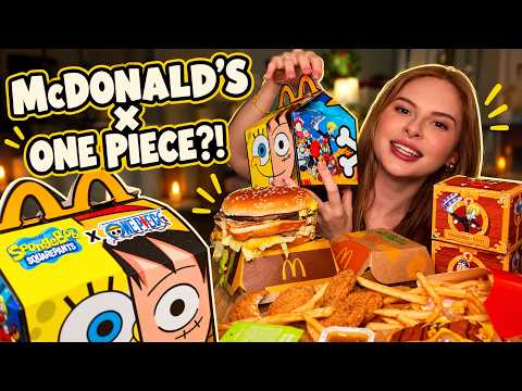 McDonald’s x ONE PIECE x SpongeBob?! 🍔🏴‍☠️ | Mukbang + Pokémon Opening!