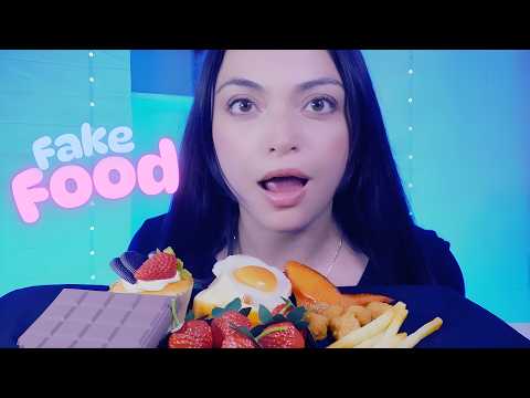 ASMR  Fake Food 🧁 🍓 🍫 |  Mouth Sounds | Tingles | Making you Sleep 💤