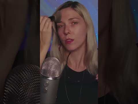 makeup powder brushing asmr and soft whispers to soothe you