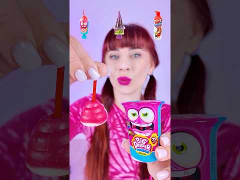 ASMR Emoji Sour Lollipop, Jello, Foam Spray #shorts