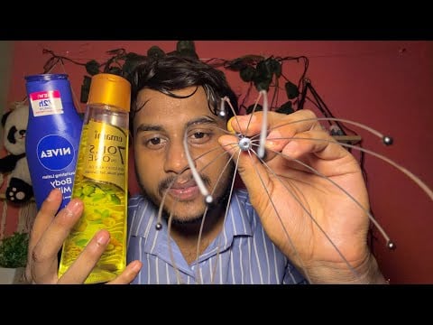 ASMR You Deserve to Relax 💆 Gentle Head & Face Massage for Deep Sleep 😴