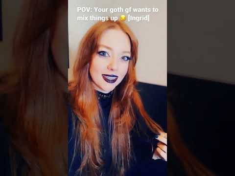 Short and black #asmr #shorts #Ingrid #gothgf #redhead