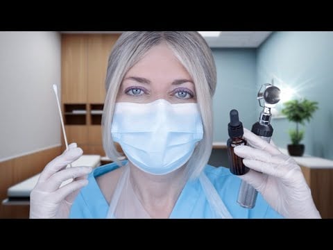 ASMR Ear Exam & Deep Ear Cleaning - Otoscope, Fizzy Drops, Picking, Brushing, Gloves - 20K Special!