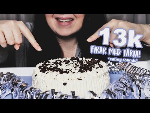 ASMR Äter Tårta för 13k!!! TACK ♥ | Eating Sounds (svenska)