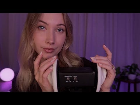 ASMR Ear-to-Ear Whispers Before You Sleep 💤 Gentle Ear Taps, Ear Cupping (3dio mic) ☁️
